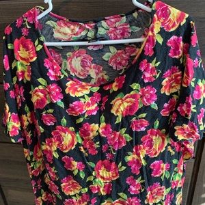 Victoria’s Secret floral t shirt; size XL